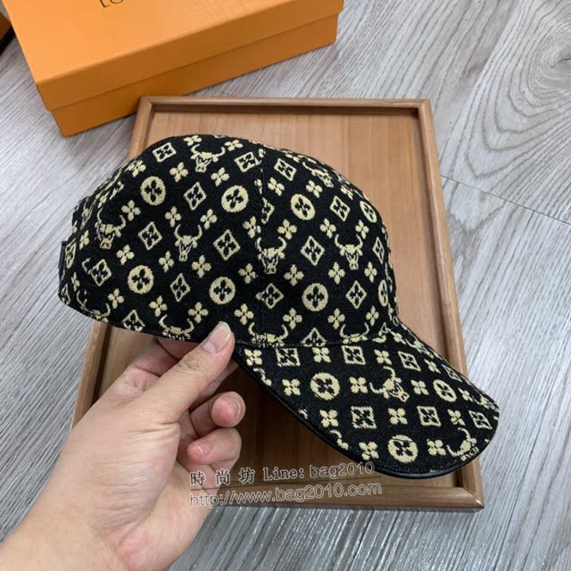 LV新品男士帽子 路易威登牛頭印花棒球帽鴨舌帽  mm1325